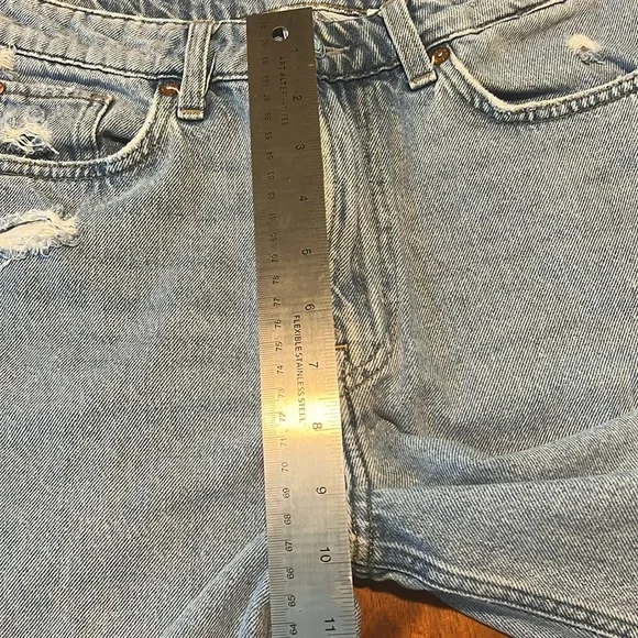 &Denim Loose Straight Distressed Jeans US 4 - Picture 13 of 15